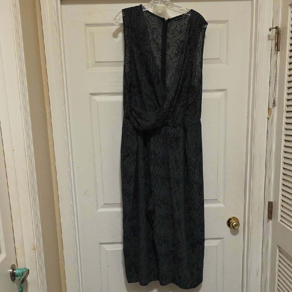 👍Black Tape_ Elegant Black Jumpsuit